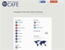 Tablet Screenshot of multilanguagecafe.com